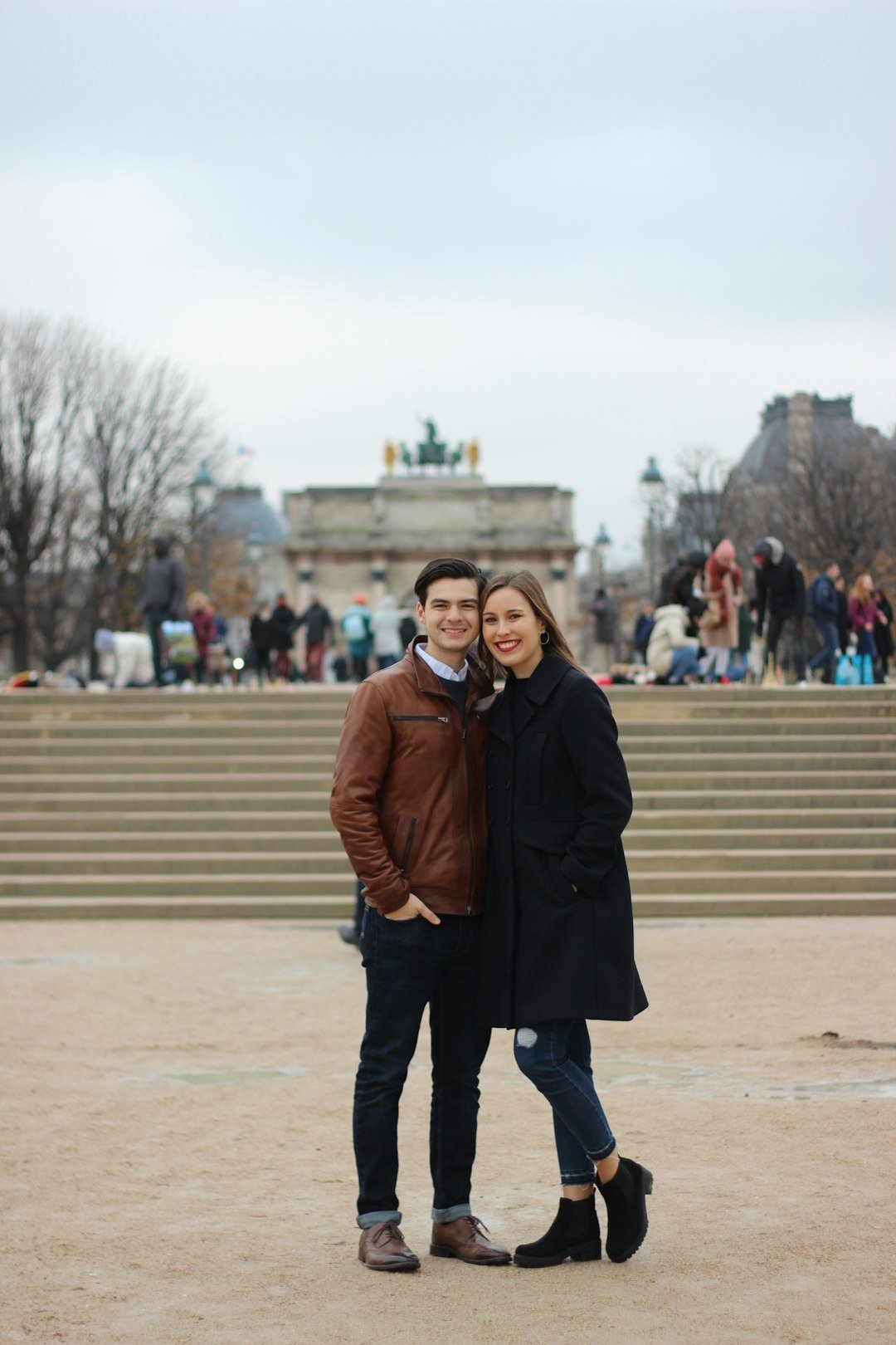 smiling man and woman