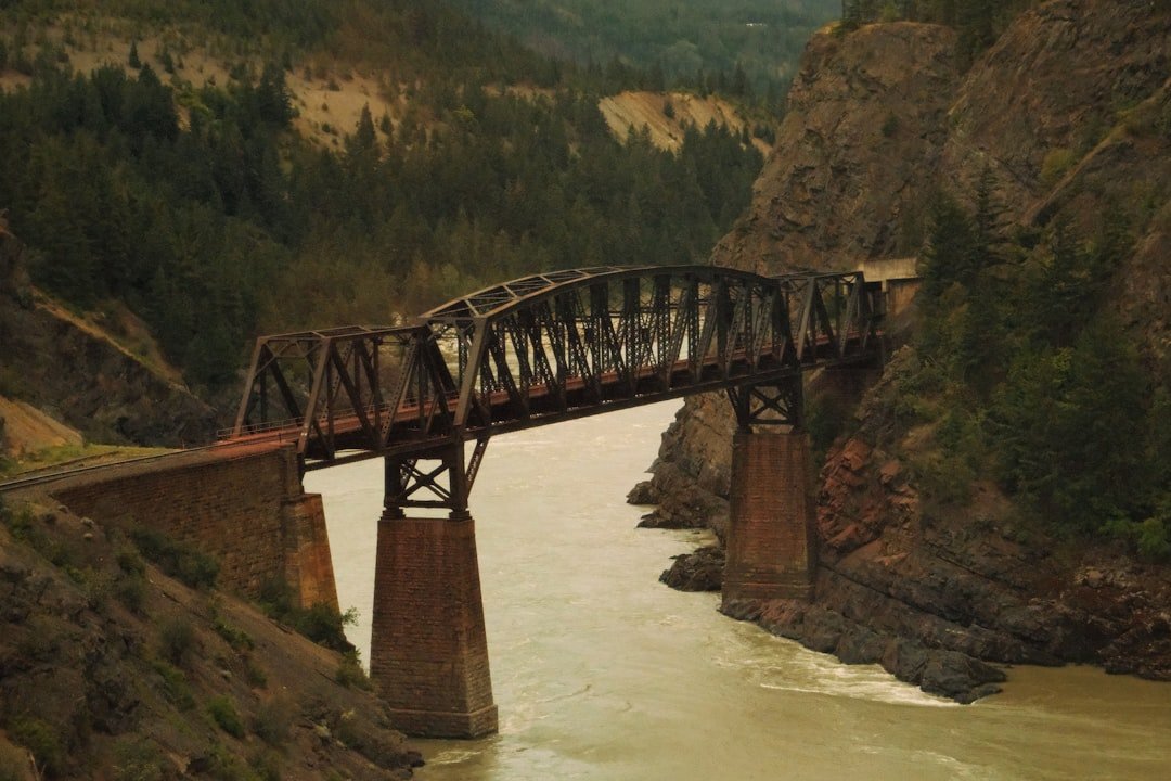 A train crossing a bridge over a river