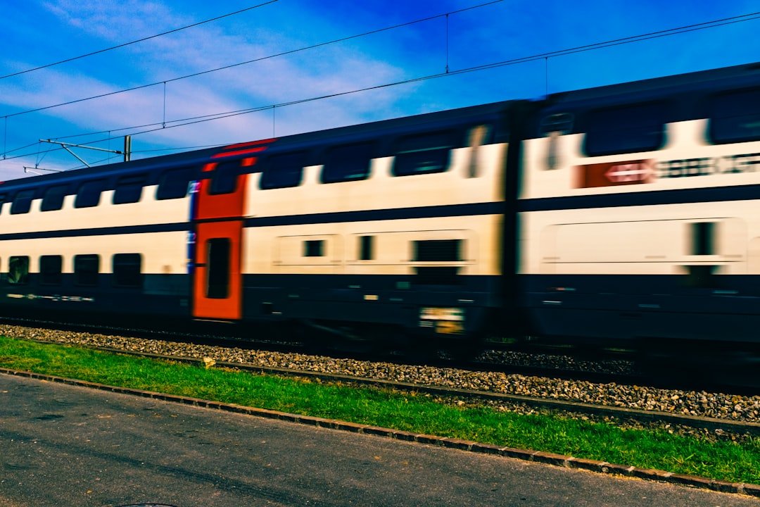 a train on the railway tracks