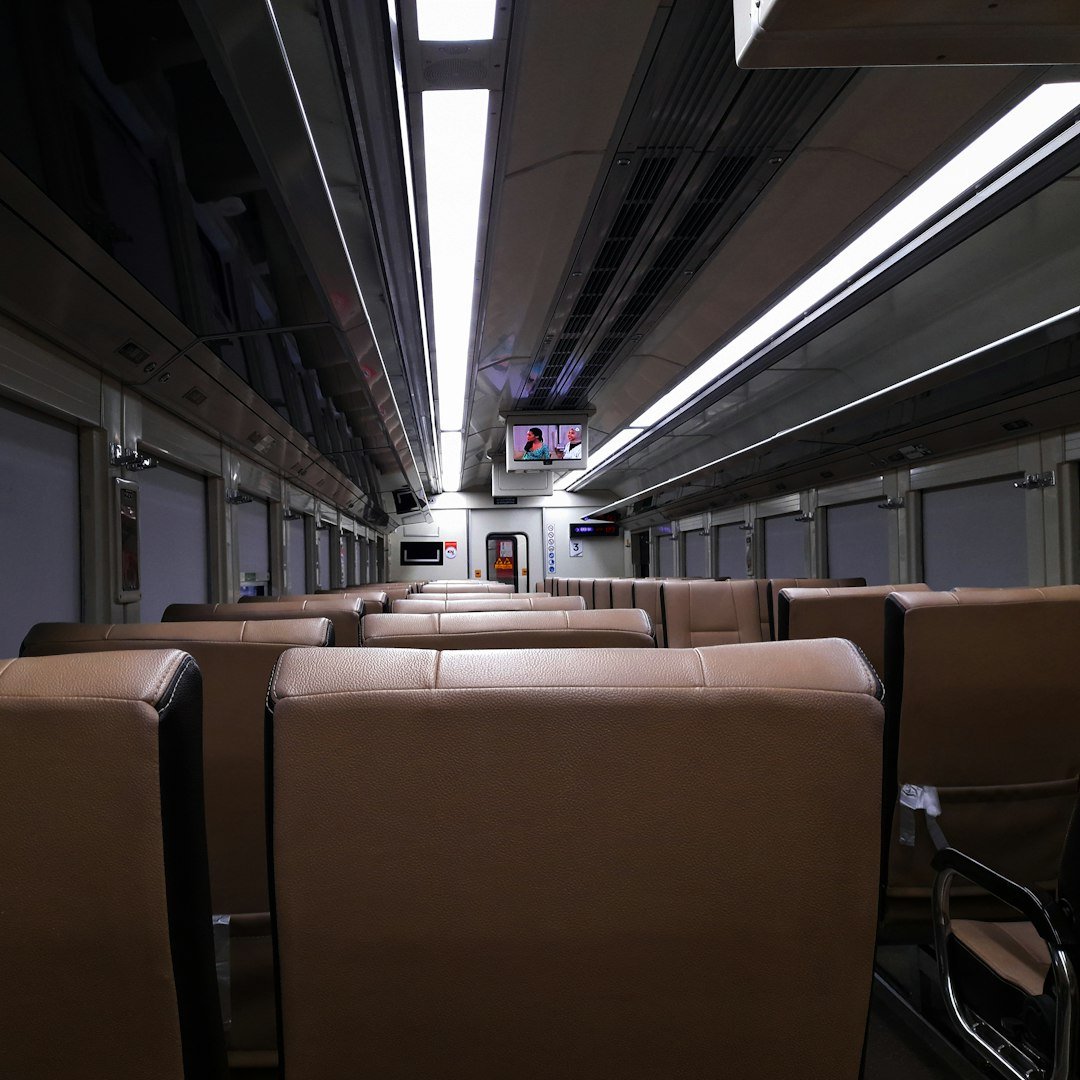 the inside of a train