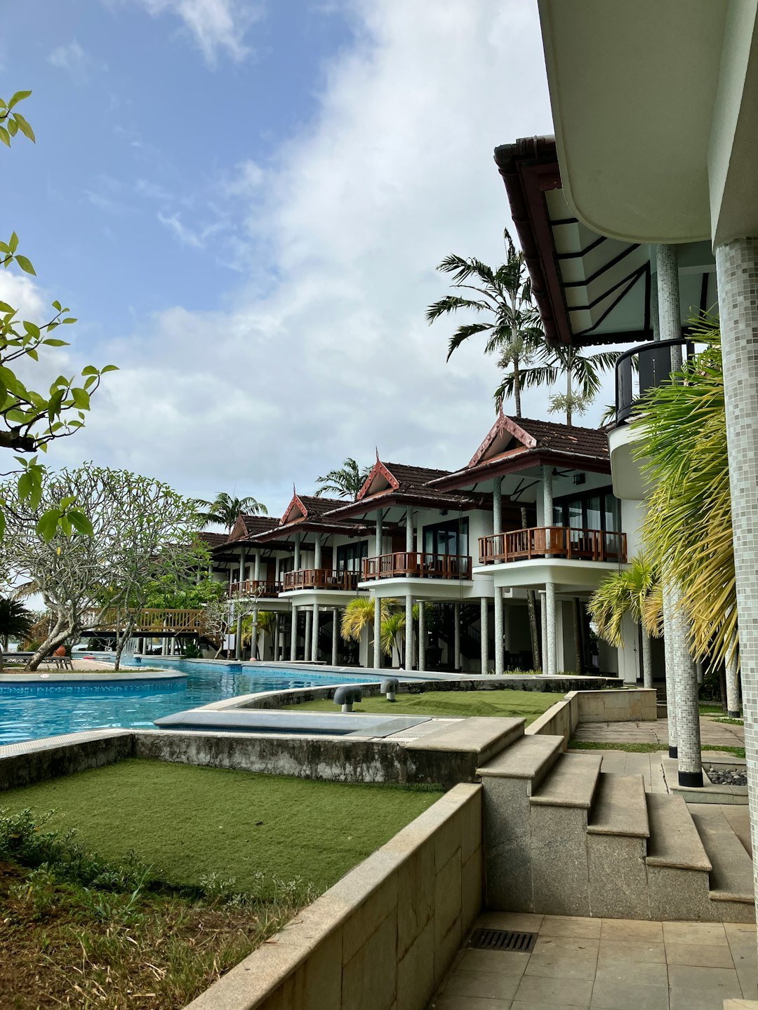 a large house with a pool